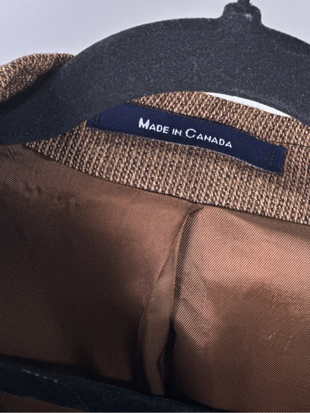 Ralph Lauren Blazer Two Button Notch Lapel Pure Wool Brown 46 R